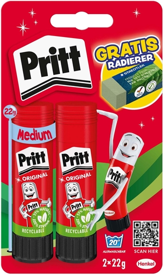 Picture of Pritt Klebestift 2*22g + Radierer retail