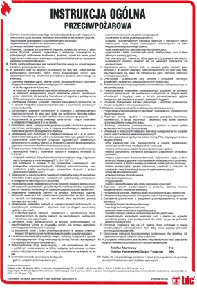 Picture of PROCERA Znak TDC, Instrukcja ogólna przeciwpoarowa
