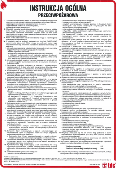 Picture of PROCERA Znak TDC, Instrukcja ogólna przeciwpoarowa