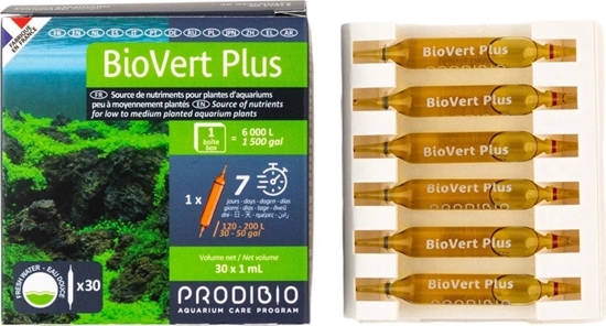 Изображение PRODIBIO Biovert Plus 30 ampuek zdrowy wzrost rolin akwarium sodkowodne