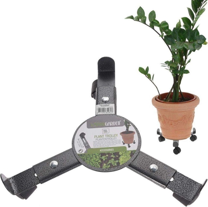 Изображение ProGarden Podstawka podstawa REGULOWANA pod donic doniczk na kókach metalowa do przesuwania