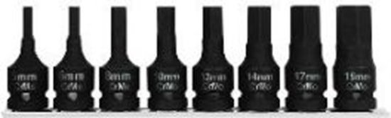 Picture of Pro-Line Zestaw nasadek trzpieniowych imbusowych hex udarowych 1/2" H6-H19 8szt. (18491)