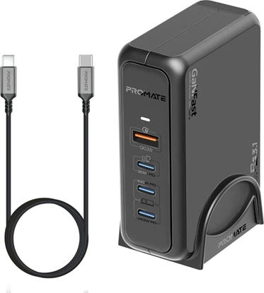 Picture of Promate GaNPort-140W GaNFast Charging station 140W / USB-C PD 3.1 / QC3.0