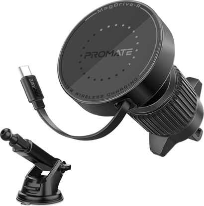 Picture of Promate MagDrive-R 2-in-1 MagSafe Wireless Car Charger 15W / USB-C
