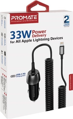 Attēls no Promate PowerDrive-33PDI Car charger 33W / Lightning + USB-C