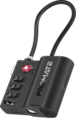 Attēls no Promate TagLock TSA Luggage Lock with Smart Precision Tracking Tag + Apple Find My