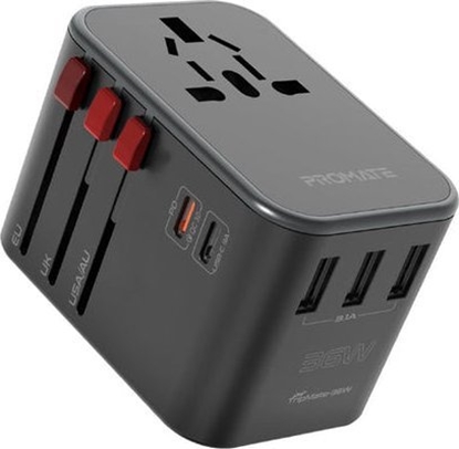 Attēls no Promate TripMate-36W Multi-Port Wall Charger 36W EU / US / UK / AU