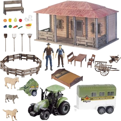 Picture of ProNice DUY ZESTAW FARMA ROLNIKA DOMEK GOSPODARZ TRAKTOR ZWIERZTA NARZDZIA