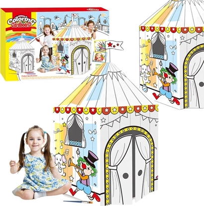 Изображение ProNice DUY ZESTAW KREATYWNY DOMEK KARTONOWY DO MALOWANIA SKADANIA KOLOROWANIA