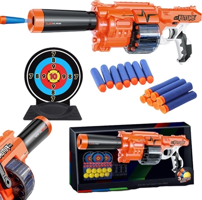 Attēls no ProNice PISTOLET NA POCISKI PIANKOWE KULKI TARCZE BRO ZABAWKA DLA DZIECI