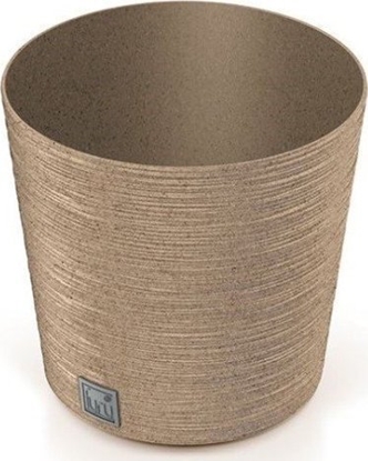 Изображение Prosperplast Doniczka z wkadem plastikowa jasny brz Furu Round 30 cm