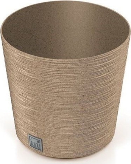 Picture of Prosperplast Doniczka z wkadem plastikowa jasny brz Furu Round 30 cm