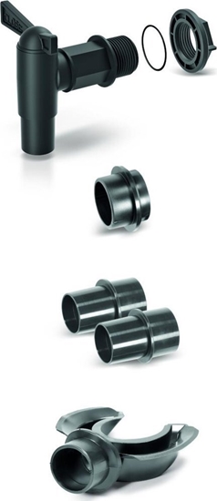 Picture of Prosperplast PROSPERPLAST ZESTAW KRAN CANTAP + PRZYCZE DO DESZCZOWNICY