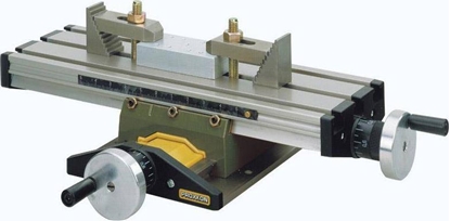 Attēls no Proxxon micro compound table KT 70 – solid aluminium, 200 × 70 mm work surface, 134 mm x travel, 46 mm y travel, three T-slots