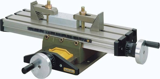 Picture of Proxxon micro compound table KT 70 – solid aluminium, 200 × 70 mm work surface, 134 mm x travel, 46 mm y travel, three T-slots