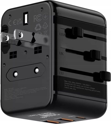 Picture of Przejciówka Wtyczka Gniazdo Adapter Podróny USA UK EU 2x USB 1x USB-C 20W