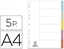 Изображение Przekadki Q-CONNECT, karton, A4, 223x297mm, 5 kart, mix kolorów