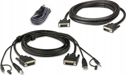 Picture of Przecznik Aten ATEN 2L-7D02UDX3 KVM Cable Set, USB DVI-D Dual-Link Dual Display Secure KVM, 1.8m