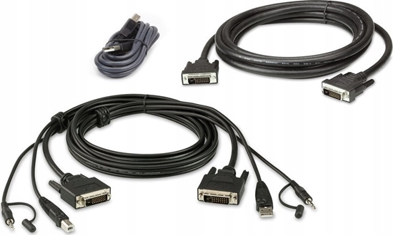 Picture of Przecznik Aten ATEN 2L-7D02UDX3 KVM Cable Set, USB DVI-D Dual-Link Dual Display Secure KVM, 1.8m