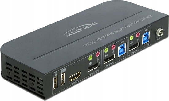 Изображение Delock DisplayPort 1.4 KVM Switch 8K 30 Hz with USB 5 Gbps and Audio