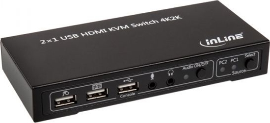 Picture of Przecznik InLine InLine KVM Switch, 2-Fach HDMI 4K2K mit Audio