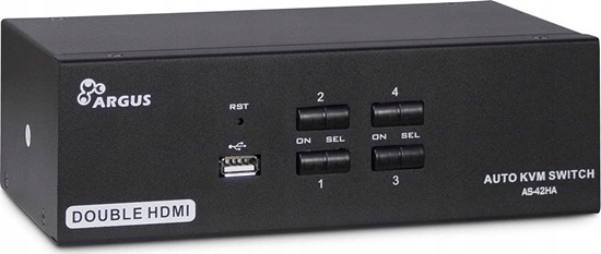 Picture of Przecznik Inter-Tech Intertech IPC KVM SWITCH AS-42HA HDMI/METAL IN