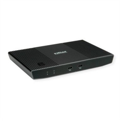 Picture of Roline KVM Switch, with USB Hub, HDMI 4K@60Hz, 2x USB A + 1x USB C