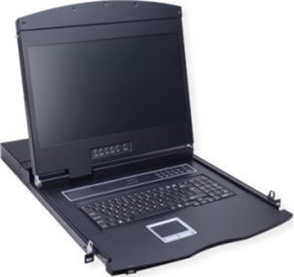 Attēls no Value 19" LCD KVM Switch 1 User - 8PCs, 48 cm (19") TFT (16:9), VGA, USB, DE-Layout