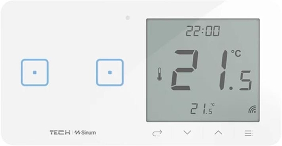 Picture of Przewodowy wcznik wiata podw. z regulatorem pokojowym biay WSR-02ML Tech Sterowniki