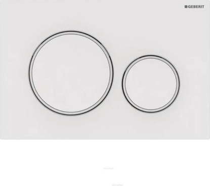 Изображение Przycisk spukujcy Geberit Przycisk uruchamiajcy Geberit Sigma20, przedni, biay-biay mat-biay [1/10]