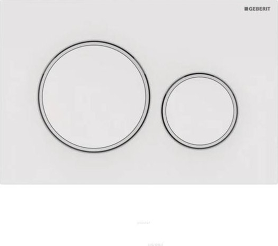 Изображение Przycisk spukujcy Geberit Przycisk uruchamiajcy Geberit Sigma20, przedni, biay-biay mat-biay [1/10]