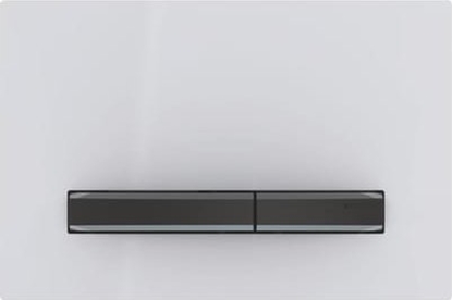 Изображение Przycisk spukujcy Geberit Przycisk uruchamiajcy Geberit Sigma50, przedni, biay, przyciski: czarny chrom [1]