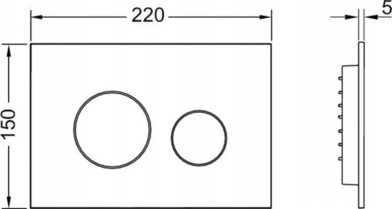 Изображение Przycisk spukujcy Tece TECEloop - przycisk spukujcy do WC z tworzywa, biay przyciski chrom poysk