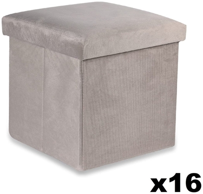 Изображение Pufa skadana M - 30x30x30cm aksamit be x 16