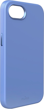 Picture of Puro Liquid Silicon Cover "ICON MAG PRO" with Magsafe, metal buttons and camera ring for iPhone 16E, blue