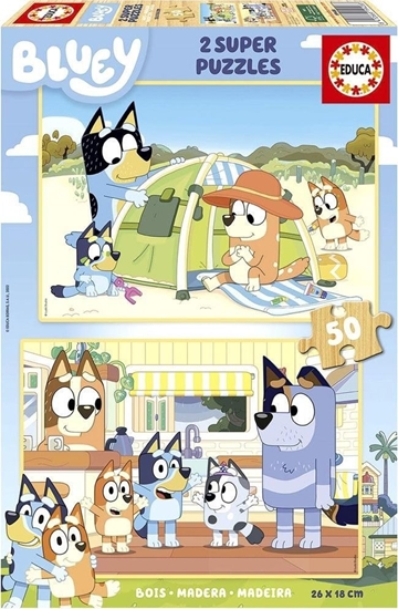 Picture of Puzzle 2x50 Blue (drewniane)