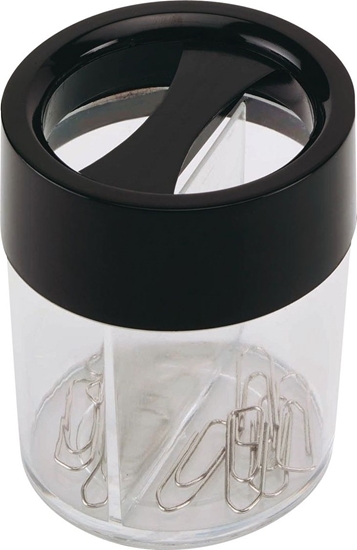 Picture of Q-Connect POJEMNIK MAGN. NA SPINACZE Q-CONNECT, DUY, TRANSPARENTNY CZARNY KF02133
