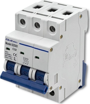 Изображение Qoltec Wycznik naprdowy C32 | bezpiecznik | AC | 32A | 3P