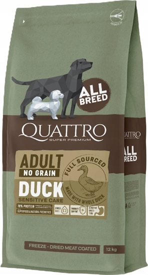 Picture of Quattro No Grain All Breed Adult Duck 12kg