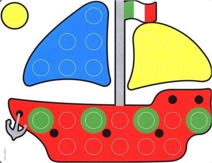 Attēls no Quercetti SZABLONY MOZAIKA FANTACOLOR JUNIOR - ZESTAW PRZEDSZKOLNY
