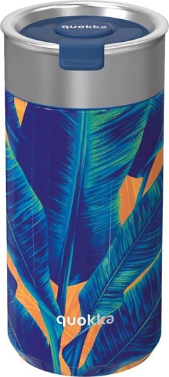 Picture of Quokka Boost Coffee Tumbler - Thermal mug made of stainless steel with a brewer 400 ml (Blue Jungle)