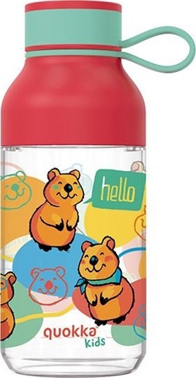 Picture of Quokka Quokka Ice Kids with strap - Butelka na wod z tritanu 430 ml z paskiem (Happy Quokka)