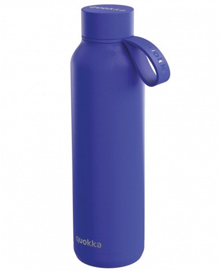Picture of Quokka Solid With Strap - Butelka termiczna ze stali nierdzewnej 630 ml z paskiem (Dusk Blue)