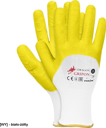 Picture of R.E.I.S. GRIPON - Rkawice ochronne, powlekane - biao-óty 7