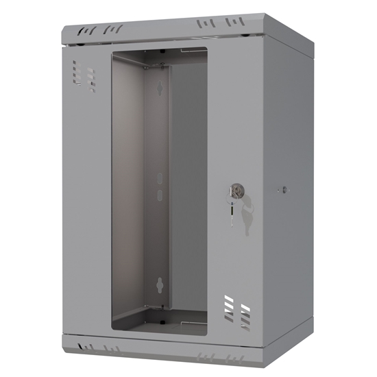 Picture of Rack Cabinet 10" 9U 300mm Glass Door Grey