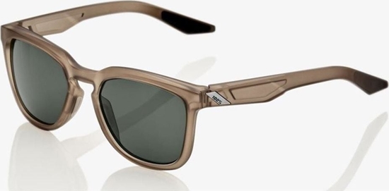 Picture of 100% Okulary 100% HUDSON Soft Tact Translucent Crystal Sepia - Grey Green Lens (Szka Szaro-Zielone, przepuszczalno wiata 12%)