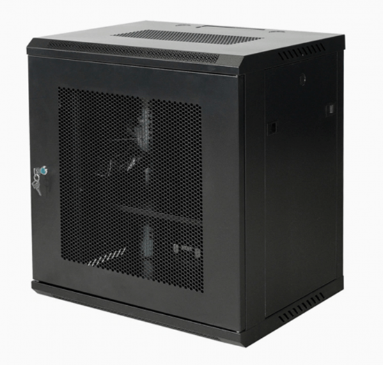 Picture of 12U 19'' Sienas komutācijas skapis/ 600 x 450 x 635mm/ Melns/ Nesalikts