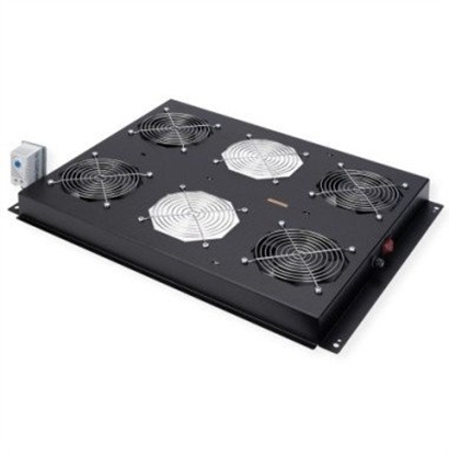 Picture of Roline 19-inch roof-mounted fan unit 4 fans, Thermostat black