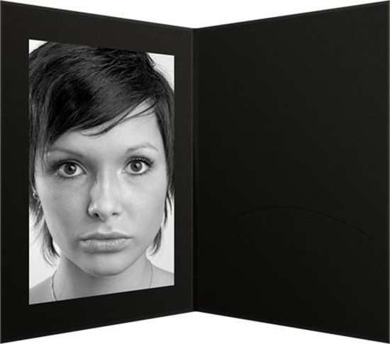 Picture of 1x100 Daiber Portrait folders w. passepartout 13x18 black