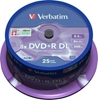 Picture of 1x25 Verbatim DVD+R Double Layer 8x Speed, 8,5GB matt silver